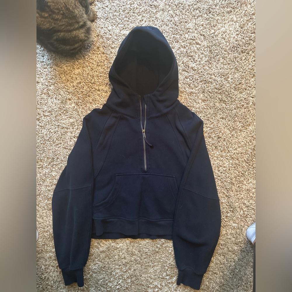 Lululemon xs/s scuba half zip hoodie NAVY